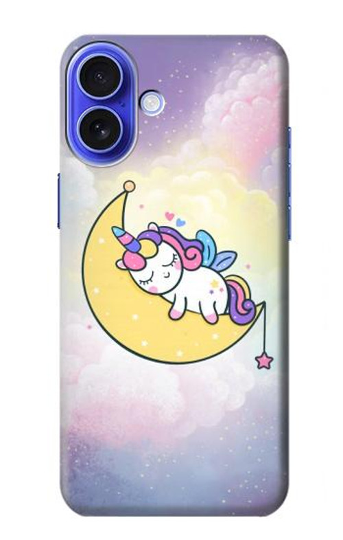 S3485 Cute Unicorn Sleep Case Cover Custodia per iPhone 16