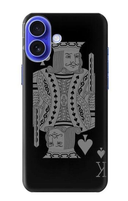 S3520 Black King Spade Case Cover Custodia per iPhone 16