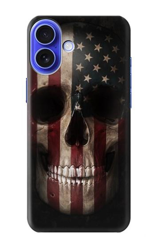 S3850 American Flag Skull Case Cover Custodia per iPhone 16