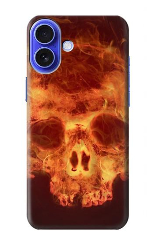 S3881 Fire Skull Case Cover Custodia per iPhone 16