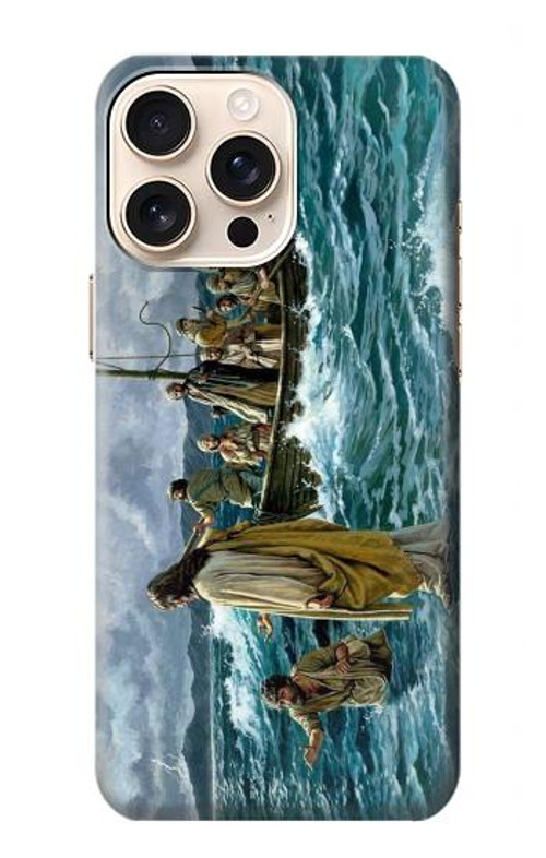 S1722 Jesus Walk on The Sea Case Cover Custodia per iPhone 16 pro