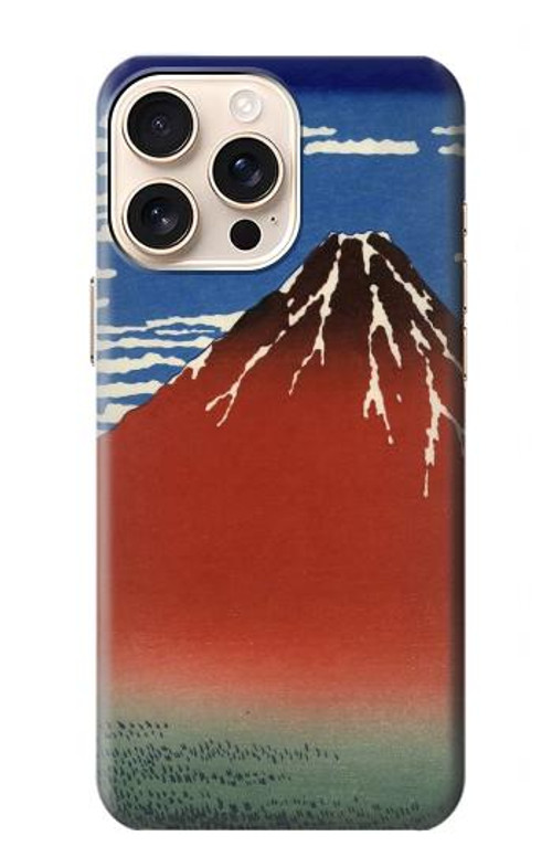 S2390 Katsushika Hokusai Red Fuji Case Cover Custodia per iPhone 16 pro S2390 Katsushika Hokusai Red Fuji Case Cover Custodia per iPhone 16 pro