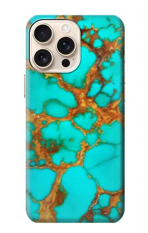 S2688 Aqua Copper Turquoise Gemstone Graphic Case Cover Custodia per iPhone 16 pro