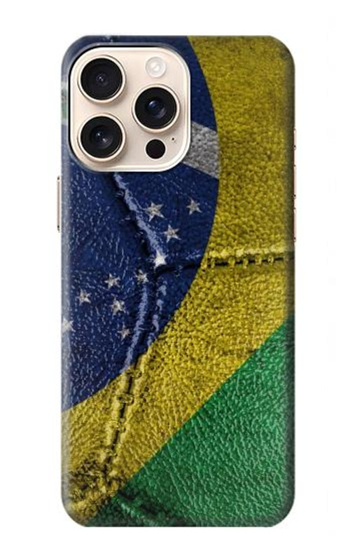 S3297 Brazil Flag Vintage Football Graphic Case Cover Custodia per iPhone 16 pro