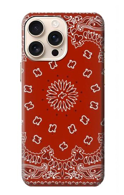 S3355 Bandana Red Pattern Case Cover Custodia per iPhone 16 pro