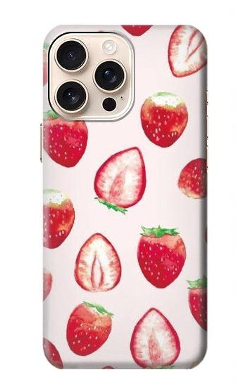 S3481 Strawberry Case Cover Custodia per iPhone 16 pro