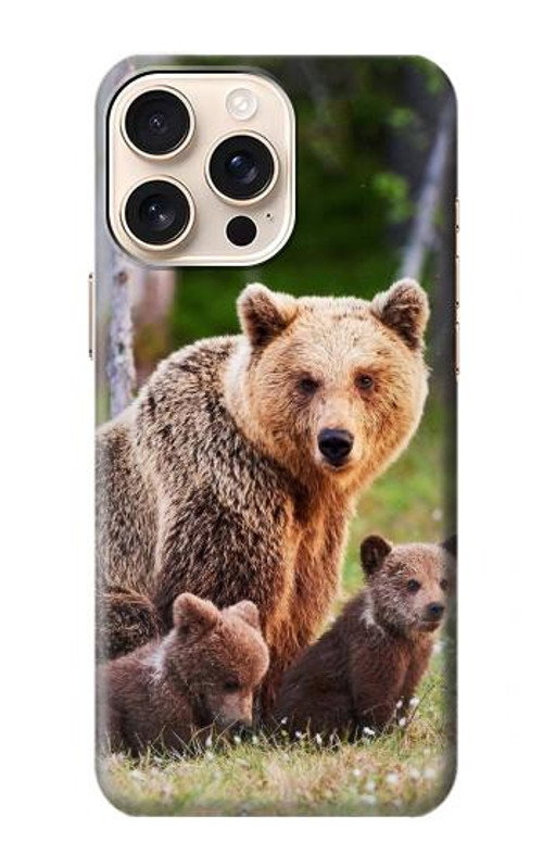 S3558 Bear Family Case Cover Custodia per iPhone 16 pro