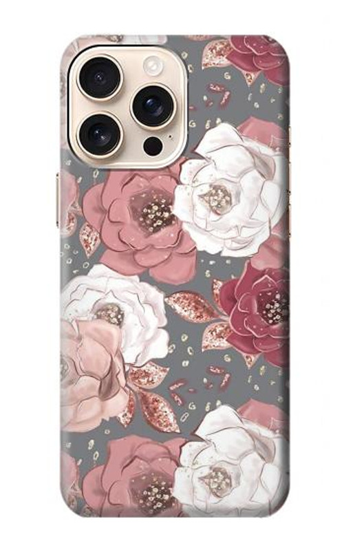 S3716 Rose Floral Pattern Case Cover Custodia per iPhone 16 pro