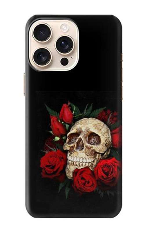 S3753 Dark Gothic Goth Skull Roses Case Cover Custodia per iPhone 16 pro
