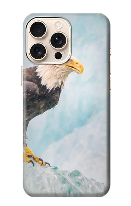 S3843 Bald Eagle On Ice Case Cover Custodia per iPhone 16 pro