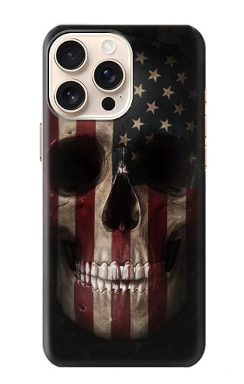 S3850 American Flag Skull Case Cover Custodia per iPhone 16 pro