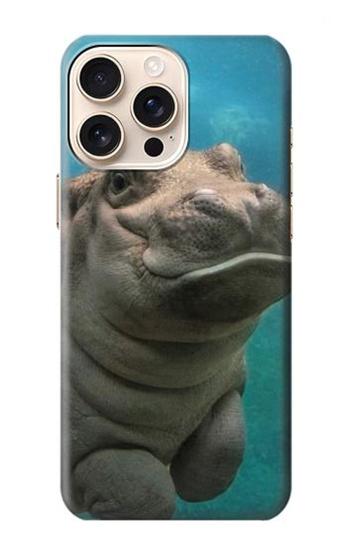S3871 Cute Baby Hippo Hippopotamus Case Cover Custodia per iPhone 16 pro
