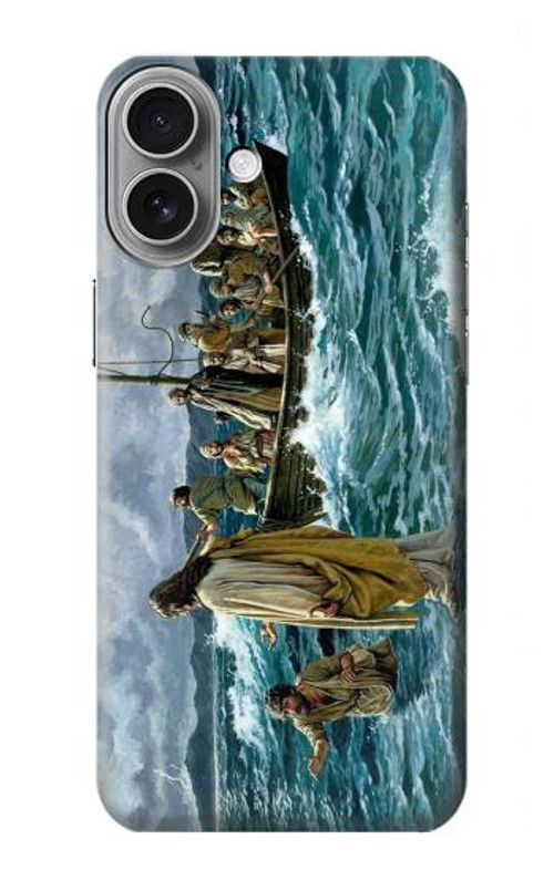 S1722 Jesus Walk on The Sea Case Cover Custodia per iPhone 16 plus