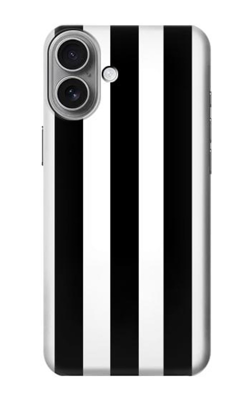 S2297 Black and White Vertical Stripes Case Cover Custodia per iPhone 16 plus