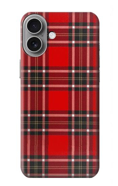 S2374 Tartan Red Pattern Case Cover Custodia per iPhone 16 plus