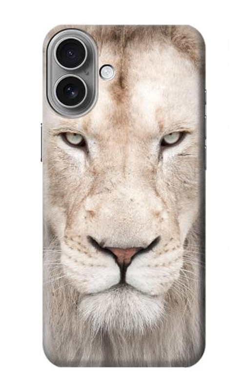 S2399 White Lion Face Case Cover Custodia per iPhone 16 plus