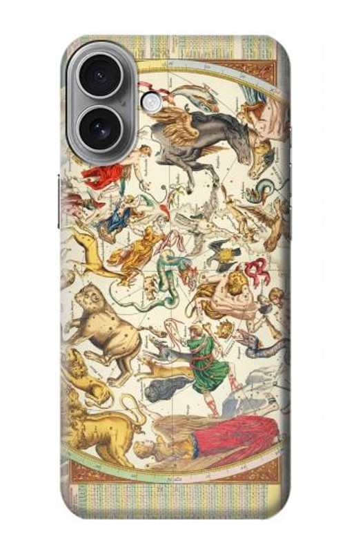 S3145 Antique Constellation Star Sky Map Case Cover Custodia per iPhone 16 plus