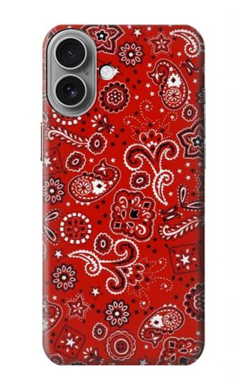 S3354 Red Classic Bandana Case Cover Custodia per iPhone 16 plus