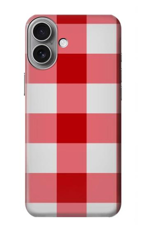 S3535 Red Gingham Case Cover Custodia per iPhone 16 plus