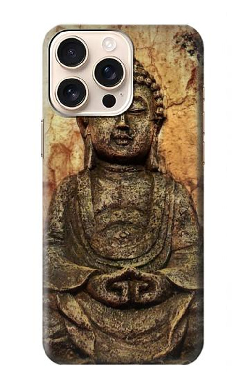 S0344 Buddha Rock Carving Case Cover Custodia per iPhone 16 pro max