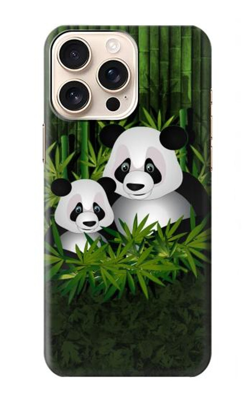 S2441 Panda Family Bamboo Forest Case Cover Custodia per iPhone 16 pro max