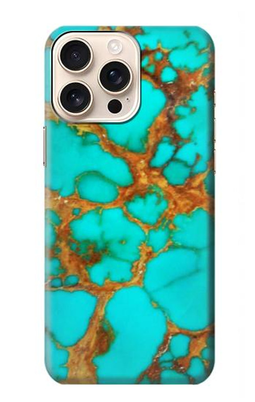 S2688 Aqua Copper Turquoise Gemstone Graphic Case Cover Custodia per iPhone 16 pro max