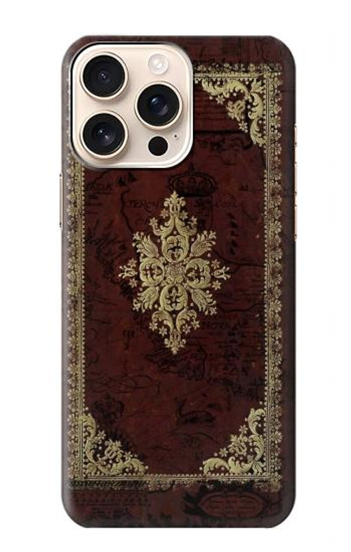 S3014 Vintage Map Book Cover Case Cover Custodia per iPhone 16 pro max
