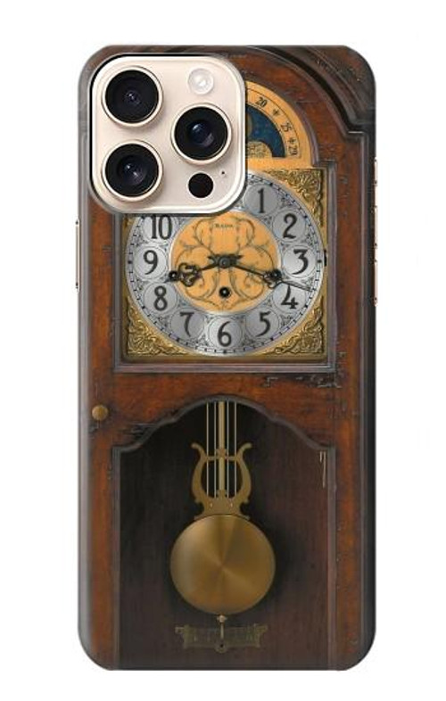 S3173 Grandfather Clock Antique Wall Clock Case Cover Custodia per iPhone 16 pro max