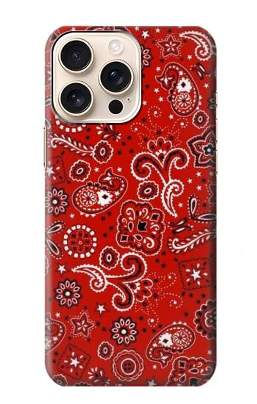 S3354 Red Classic Bandana Case Cover Custodia per iPhone 16 pro max