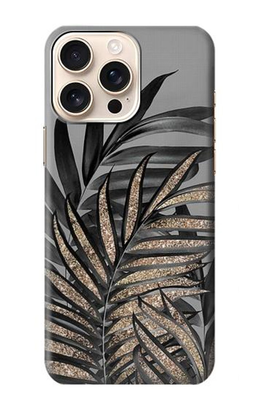 S3692 Gray Black Palm Leaves Case Cover Custodia per iPhone 16 pro max