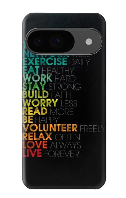 S3523 Think Positive Words Quotes Case Cover Custodia per Google Pixel 9