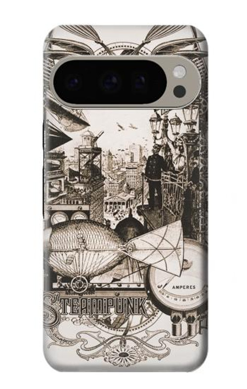 S1681 Steampunk Drawing Case Cover Custodia per Google Pixel 9 Pro