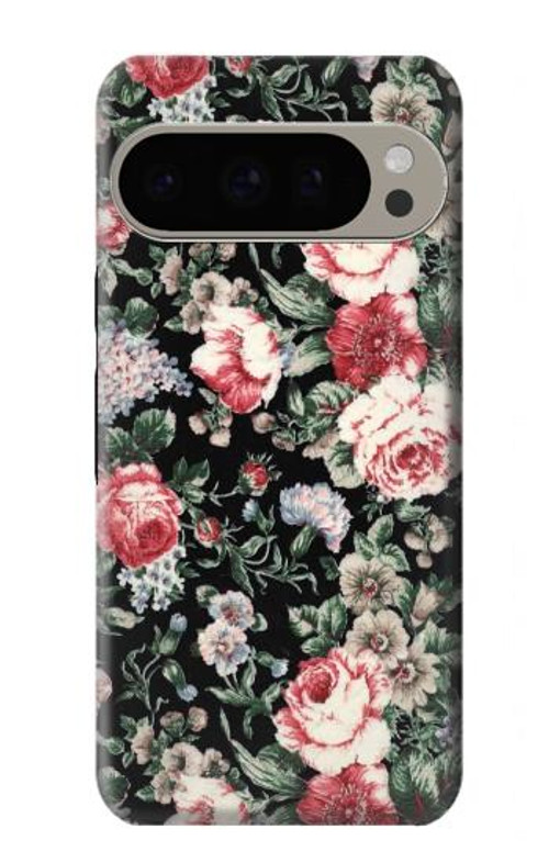 S2727 Vintage Rose Pattern Case Cover Custodia per Google Pixel 9 Pro S2727 Vintage Rose Pattern Case Cover Custodia per Google Pixel 9 Pro