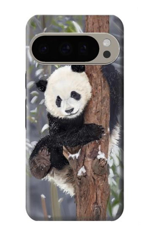 S3793 Cute Baby Panda Snow Painting Case Cover Custodia per Google Pixel 9 Pro
