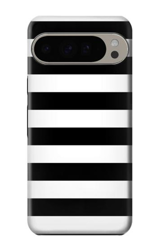 S1596 Black and White Striped Case Cover Custodia per Google Pixel 9 Pro XL