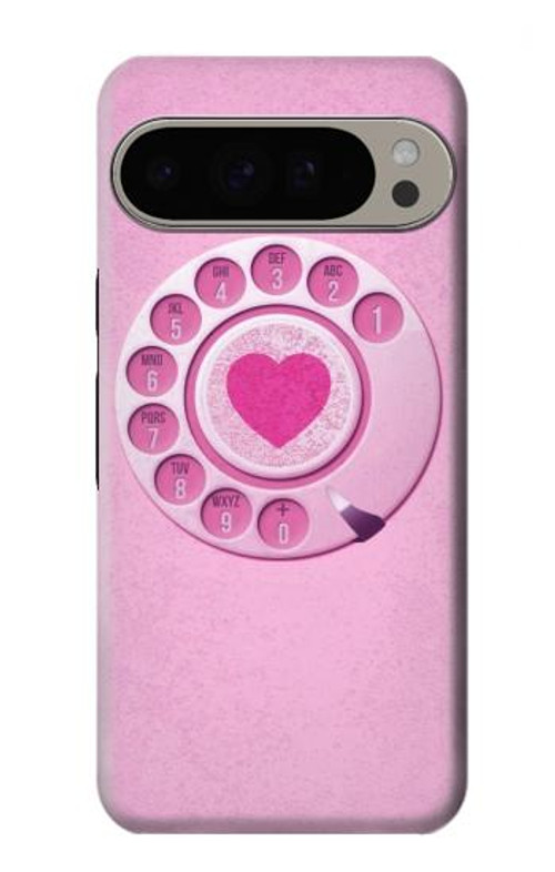 S2847 Pink Retro Rotary Phone Case Cover Custodia per Google Pixel 9 Pro XL