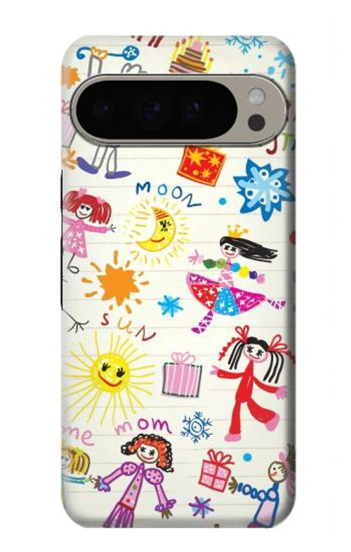 S3280 Kids Drawing Case Cover Custodia per Google Pixel 9 Pro XL