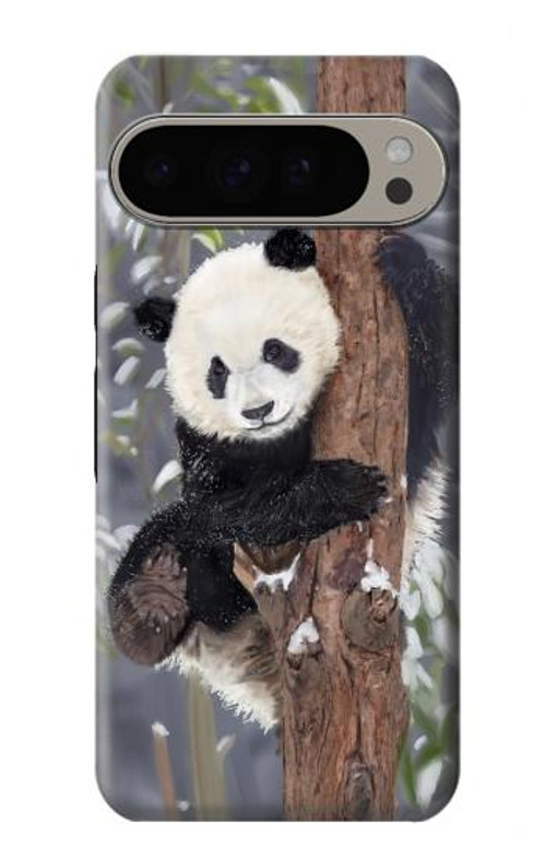 S3793 Cute Baby Panda Snow Painting Case Cover Custodia per Google Pixel 9 Pro XL