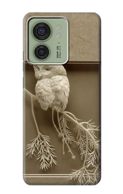 S1386 Paper Sculpture Owl Case Cover Custodia per Motorola Edge (2023), Edge 40