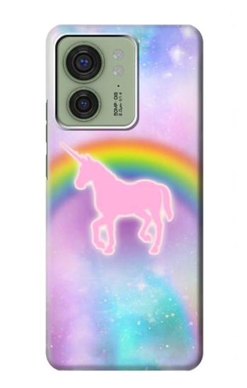 S3070 Rainbow Unicorn Pastel Sky Case Cover Custodia per Motorola Edge (2023), Edge 40