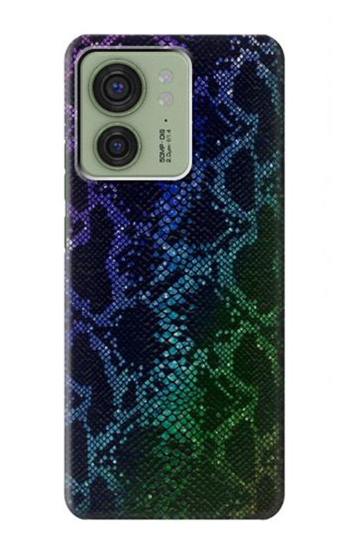 S3366 Rainbow Python Skin Graphic Print Case Cover Custodia per Motorola Edge (2023), Edge 40