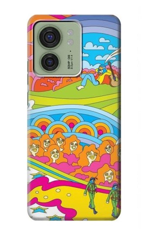 S3407 Hippie Art Case Cover Custodia per Motorola Edge (2023), Edge 40