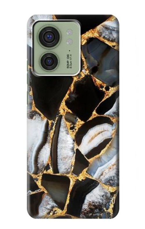 S3419 Gold Marble Graphic Print Case Cover Custodia per Motorola Edge (2023), Edge 40