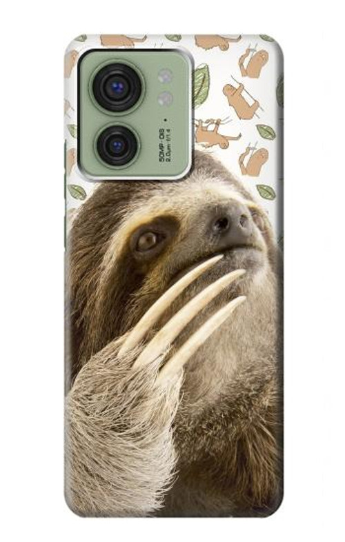 S3559 Sloth Pattern Case Cover Custodia per Motorola Edge (2023), Edge 40