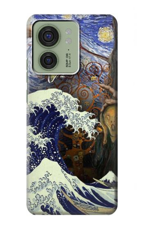 S3851 World of Art Van Gogh Hokusai Da Vinci Case Cover Custodia per Motorola Edge (2023), Edge 40 S3851 World of Art Van Gogh Hokusai Da Vinci Case Cover Custodia per Motorola Edge (2023), Edge 40