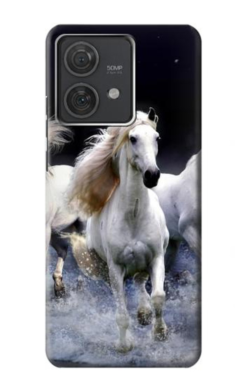 S0246 White Horse Case Cover Custodia per Motorola Edge 40 Neo