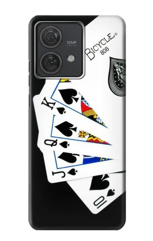 S1078 Poker Royal Straight Flush Case Cover Custodia per Motorola Edge 40 Neo