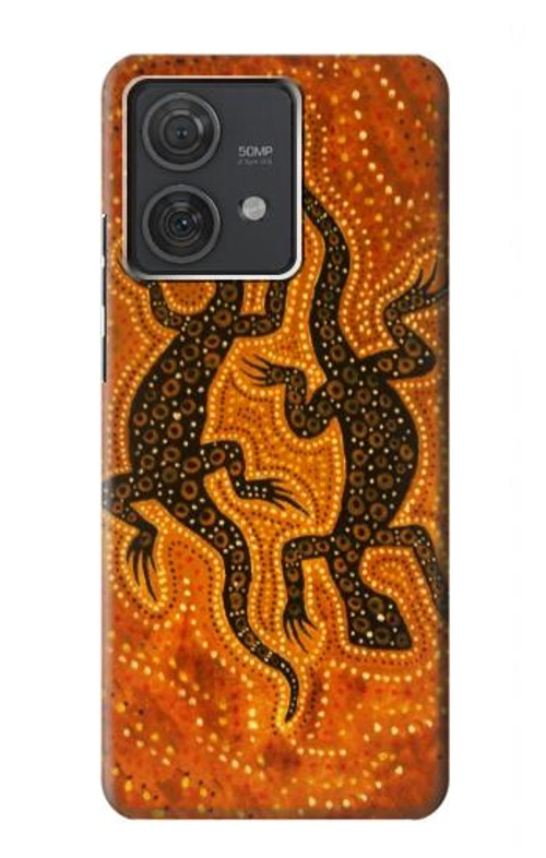 S2901 Lizard Aboriginal Art Case Cover Custodia per Motorola Edge 40 Neo