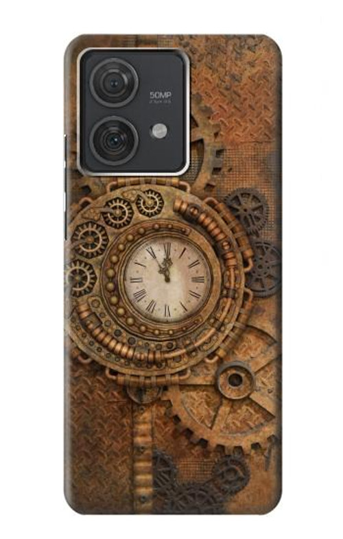 S3401 Clock Gear Steampunk Case Cover Custodia per Motorola Edge 40 Neo