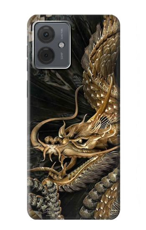 S0426 Gold Dragon Case Cover Custodia per Motorola Moto G14